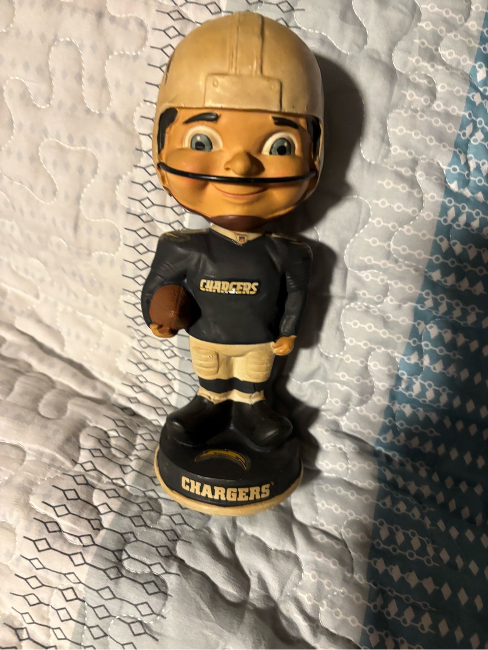 Forever Collectibles Chargers Bobblehead - Navy, Gold, Tan